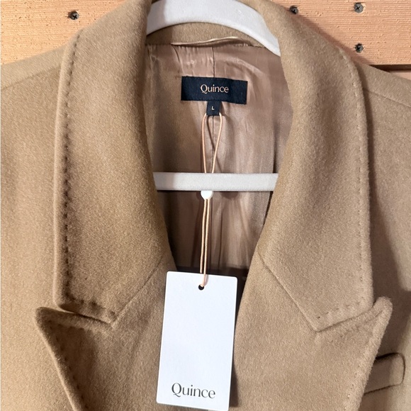 Italian Wool Camel Double-Breasted Coat - Picture 9 of 16